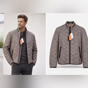 Milestone Leather Jacket Gray Quilted EU 52 NWT
